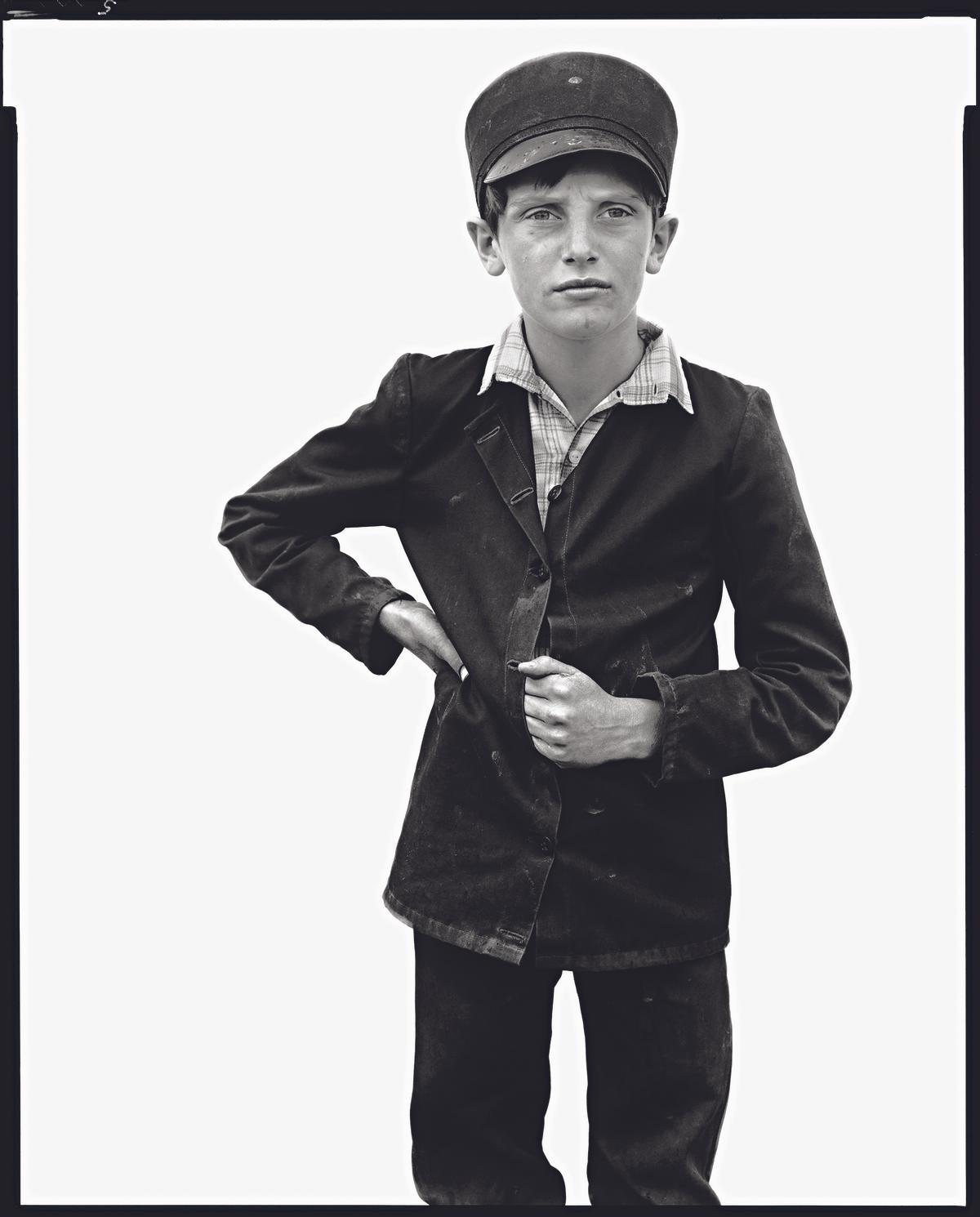 'Jesse Kleinsasser, pig man, Hutterite colony, Harlowton, Montana'.