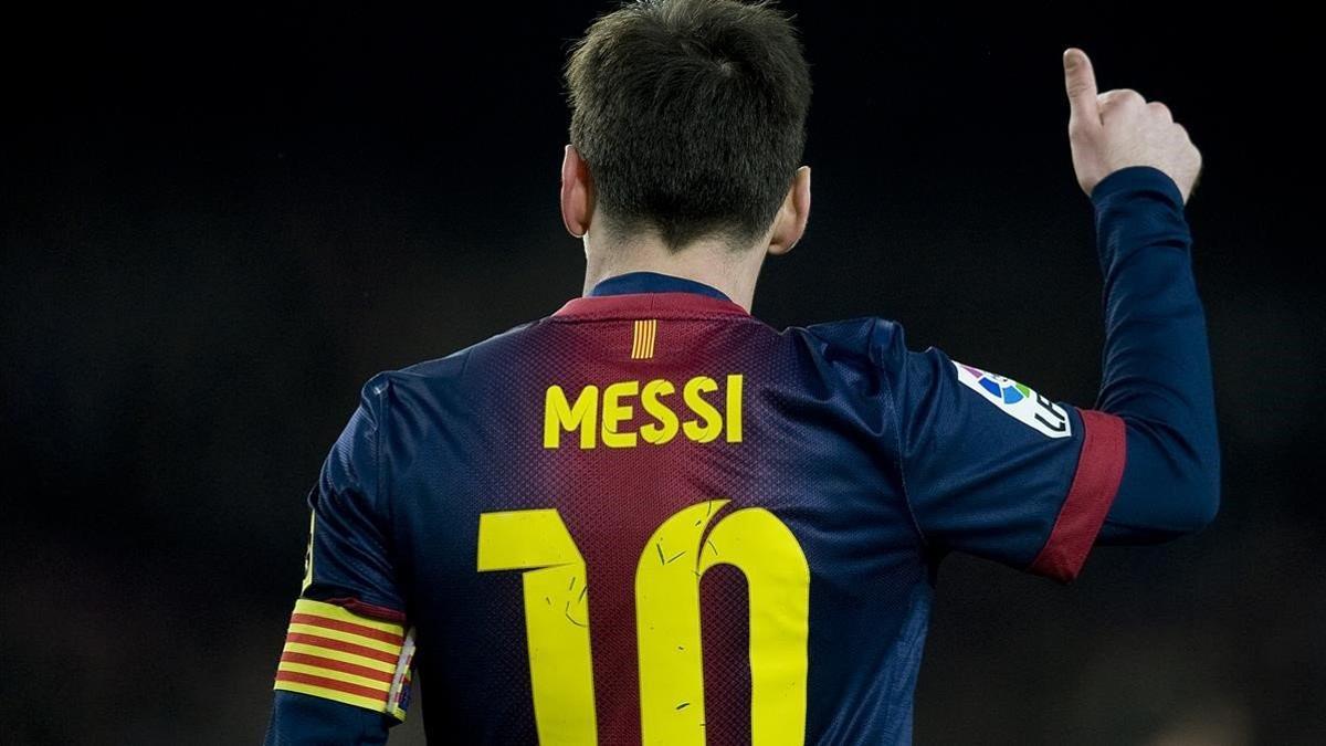 Messi, en un partido del Barça en el Camp Nou.