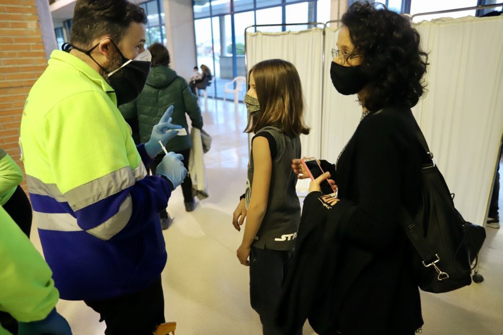 Vacunación de niños de entre 8 y 11 años en Murcia.