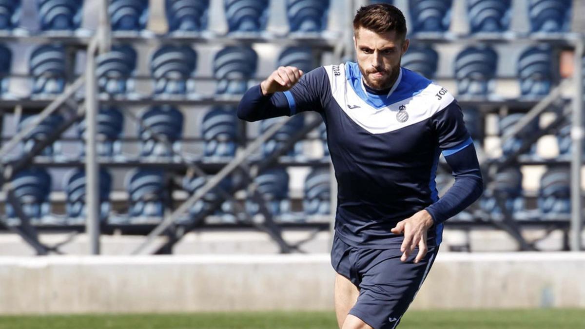 David López en una sesión de entrenamiento