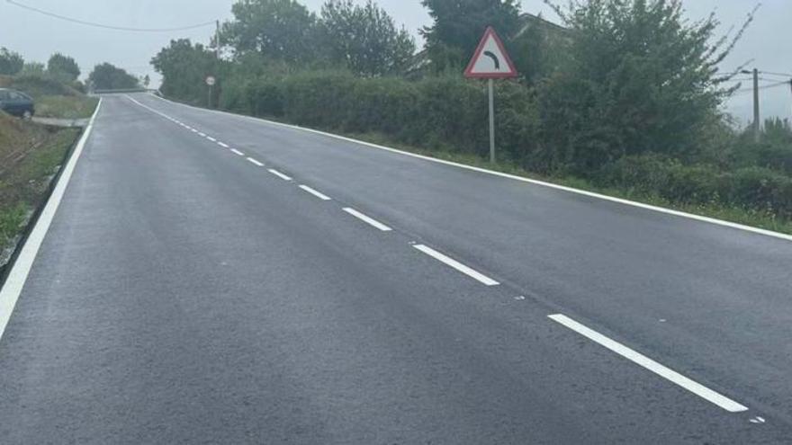 El Principado avanza en la reparación del firme de la carretera de Pruvia: así se ve ya la calzada reasfaltada