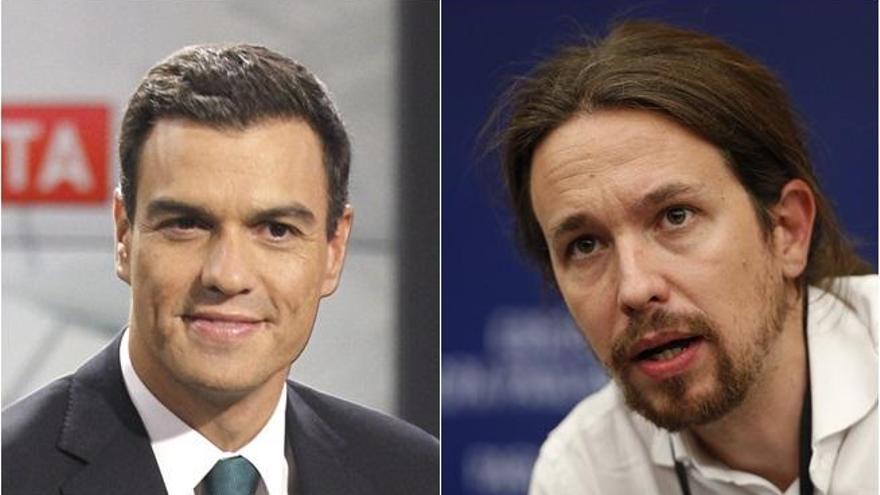 Pedro Sánchez y Pablo Iglesias.