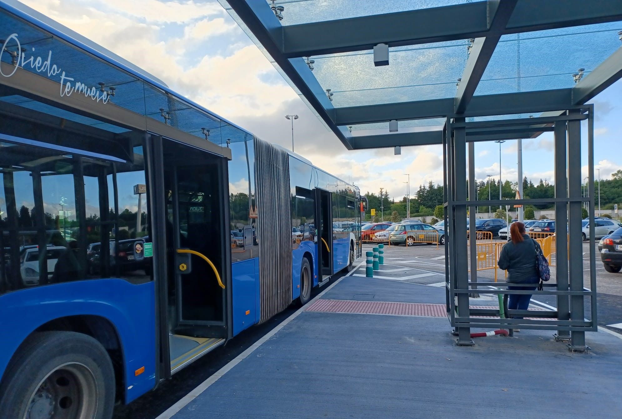Cambios en Parque Principado: así está quedando la nueva parada de autobuses del gran centro de Siero