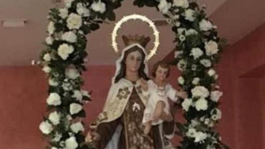Imagen de la Virgen del Carmen de los vecinos de Cañada-Moreras