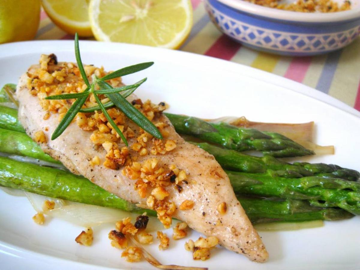 Pollo con espárragos trigueros