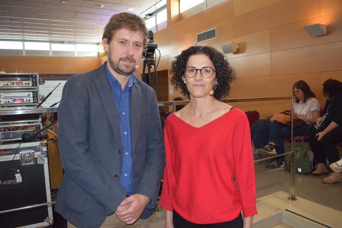 Pau Nicolau, cap de ginecologia de l'Hospital de Berga; i Núria Rovira, cap de pediatria del centre sanitari berguedà