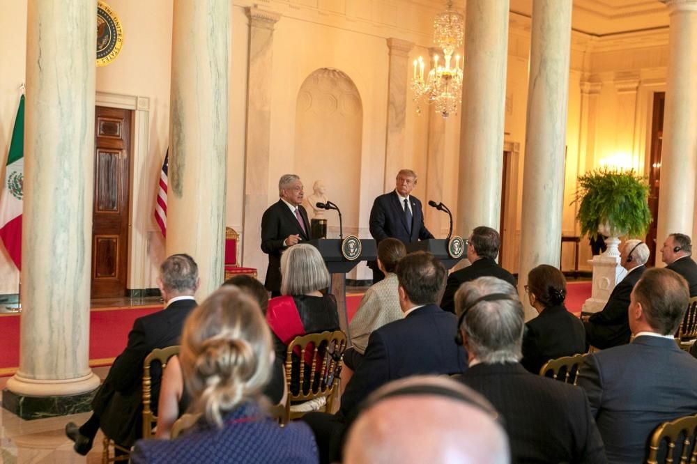 Reunión entre Trump y López Obrador.