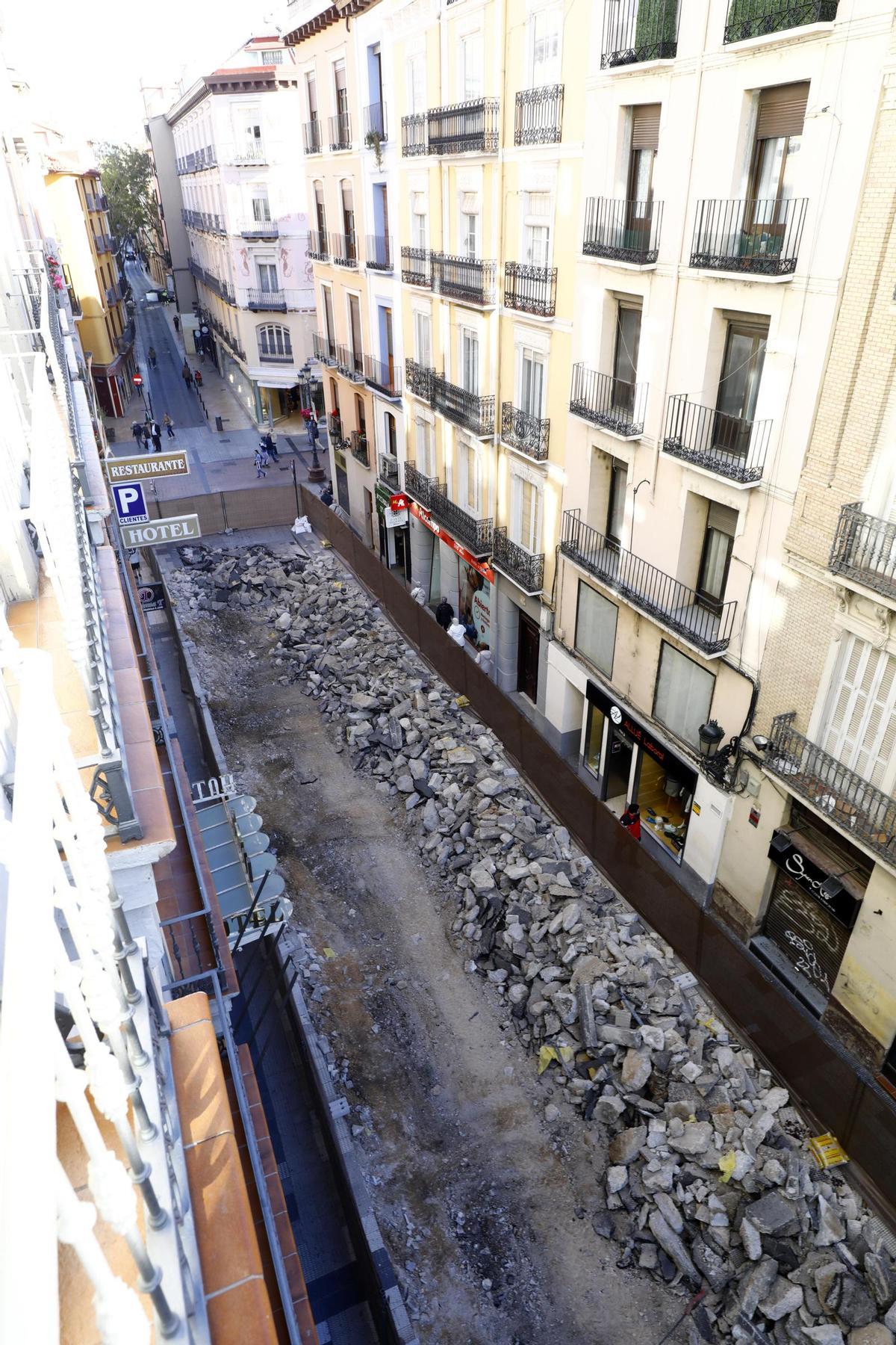 Adiós a la antigua calle Manifestación de Zaragoza: los primeros trabajos dejan estas imágenes