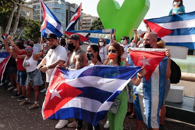 Manifestación por la libertad en Cuba