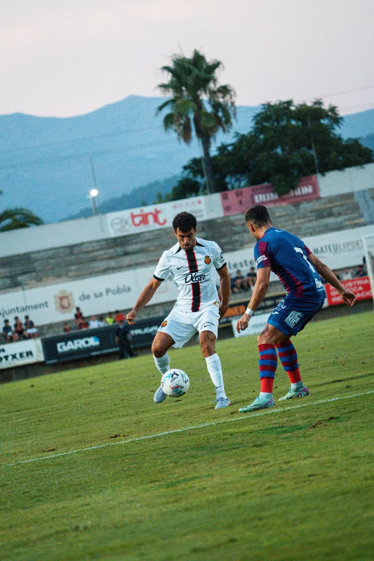 Discreta imagen del Real Mallorca en sa Pobla