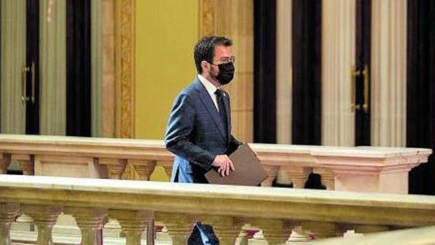 Pere Aragonès al Parlament, en una foto d&#039;arxiu