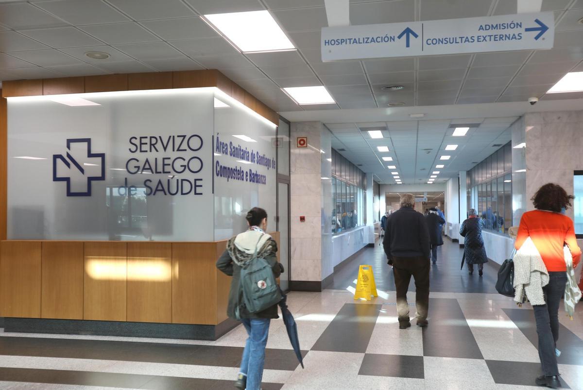 Entrada del Hospital Clínico Universitario de Santiago