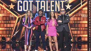 Edurne, Santi Millán, Paula Echevarría y Risto Mejide, jurado y presentador de ’Got talent: All Stars’.