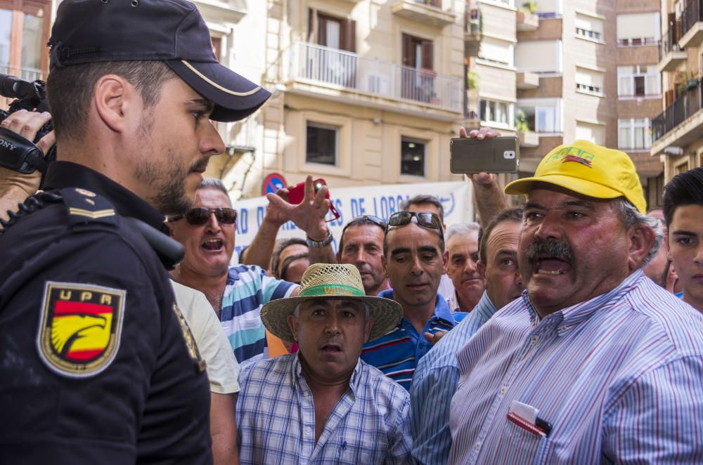 Tensión en la protesta de los agricultores