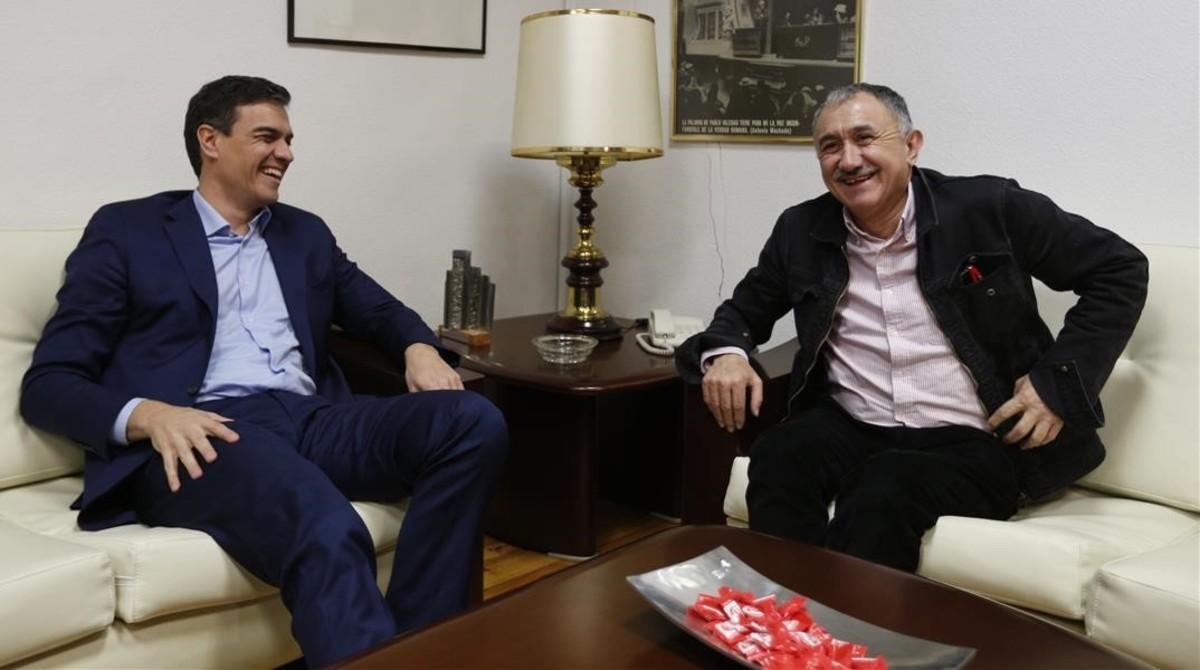Pedro Sanchez  y Josep Maria Alvarez