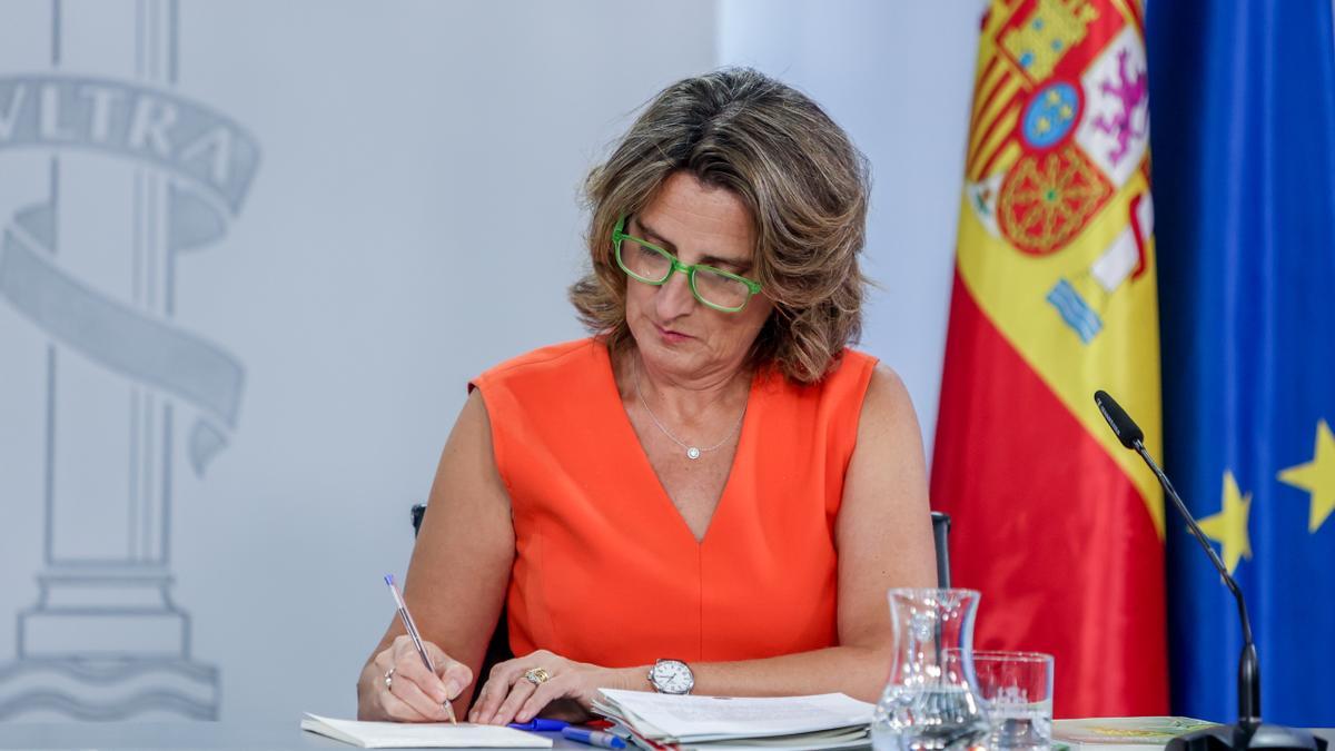 La vicepresidenta tercera y ministra para la Transición Ecológica, Teresa Ribera.