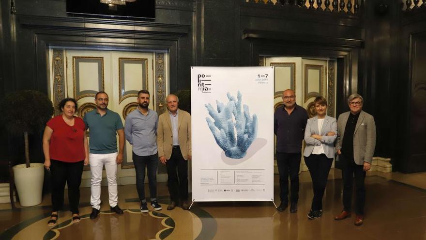 Los representantes de las instituciones involucradas en el Polirítmia, durante la presentación de ayer.