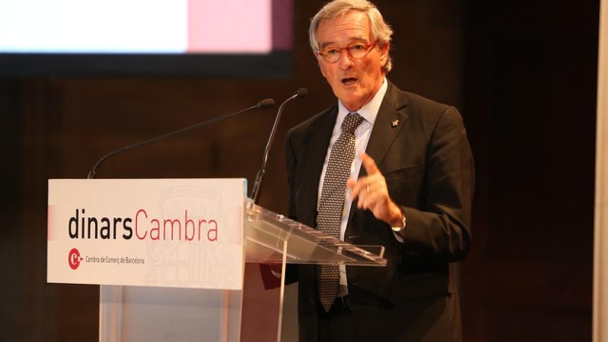 Xavier Trias, en un acto de la Cambra de Comerç, el jueves.