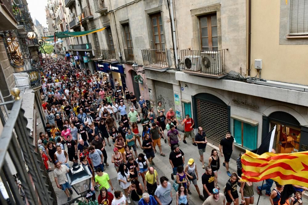 Manifestació contra l'agressió feixista a Manresa