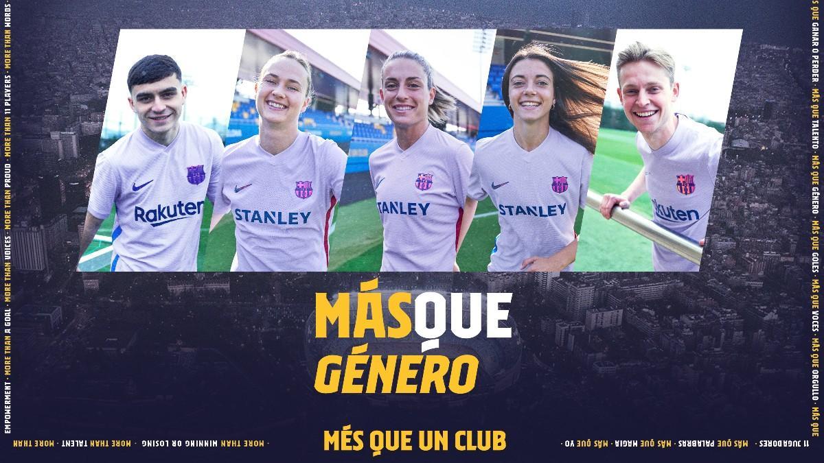 La segunda camiseta del Barça: 'Más que género'