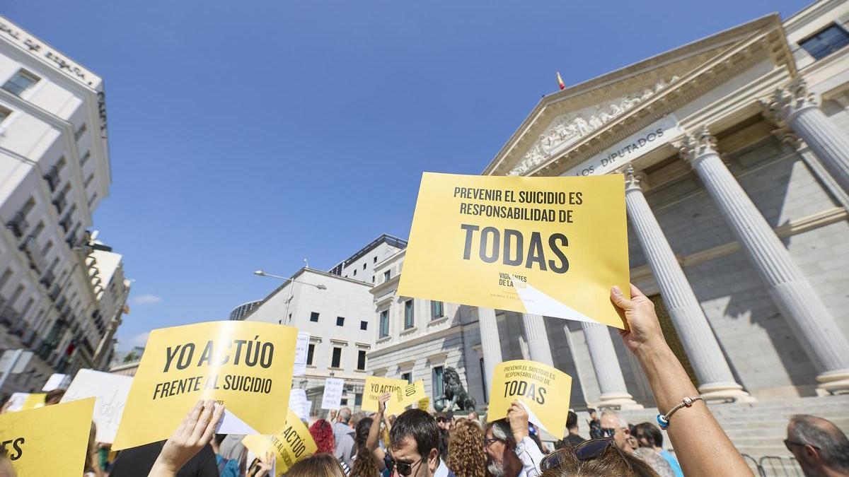Acto de reivindicación de la prevención del suicidio.