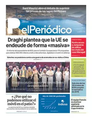 La portada de EL PERIÓDICO del 10 de septiembre de 2024