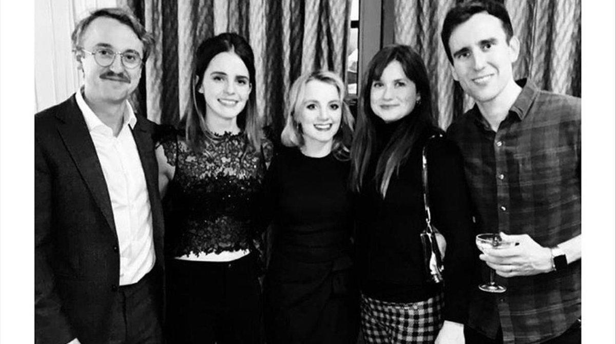 Emma Watson celebra la Navidad junto a sus compañeros de 'Harry Potter'
