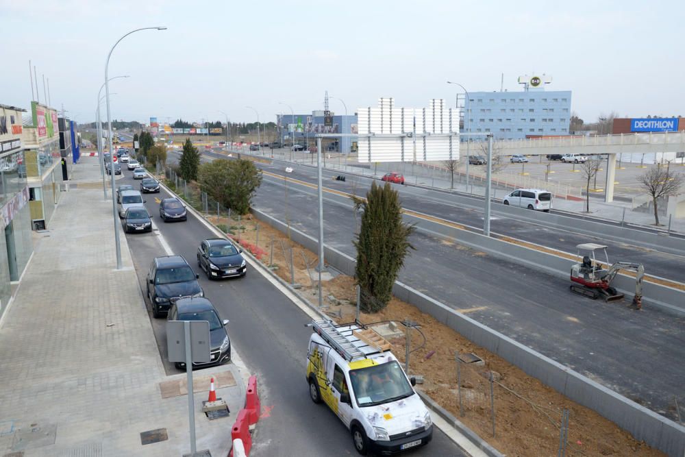 Obres a la C-260 de Figueres