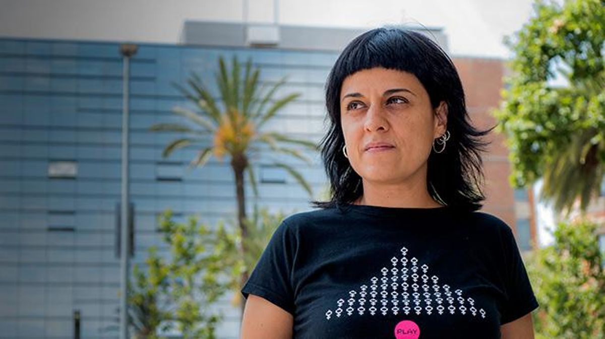 La diputada de la CUP, Anna Gabriel, respon a les preguntes d’EL PERIÓDICO.