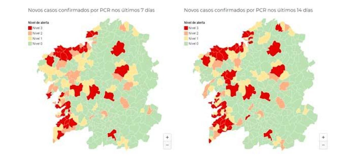Los municipios en alerta roja por covid descieden a 33 al salir Teo, Ribadavia, Tui, A Guarda y Ribadumia