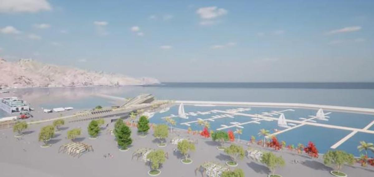 Infografía del Muelle de Enlace de Santa Cruz.