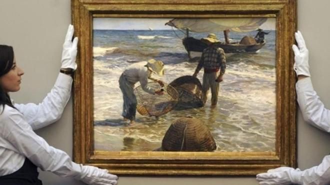 3. 'Pescadores valencianos' (1895) tuvo un precio de remate de 4,5 millones de euros.