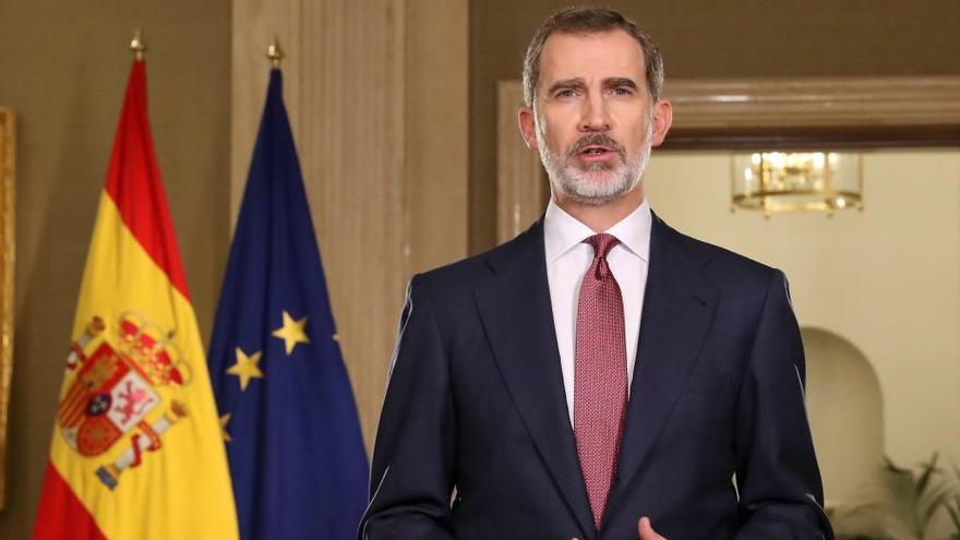 Felipe VI, durante su discurso.