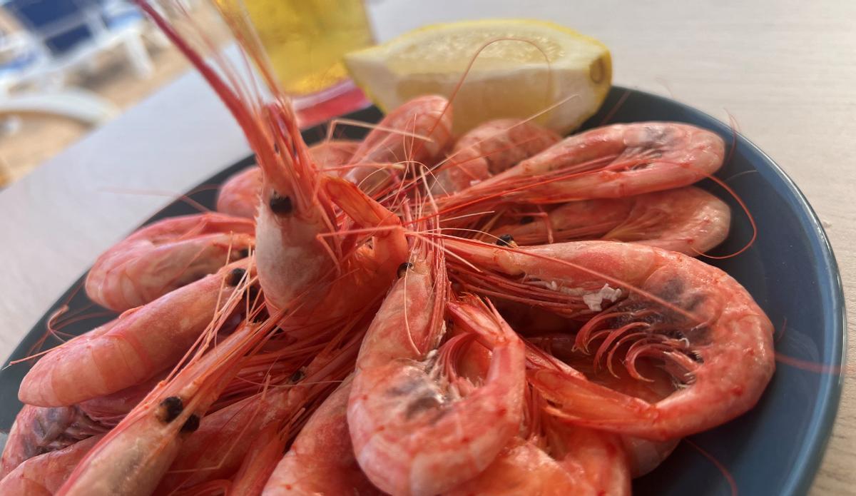 Plato de langostinos preparado en el Kiosco Cuncunprá-