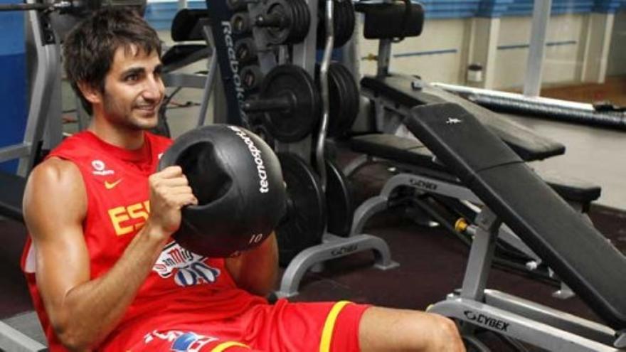 Primer entrenamiento de la Selección de Baloncesto