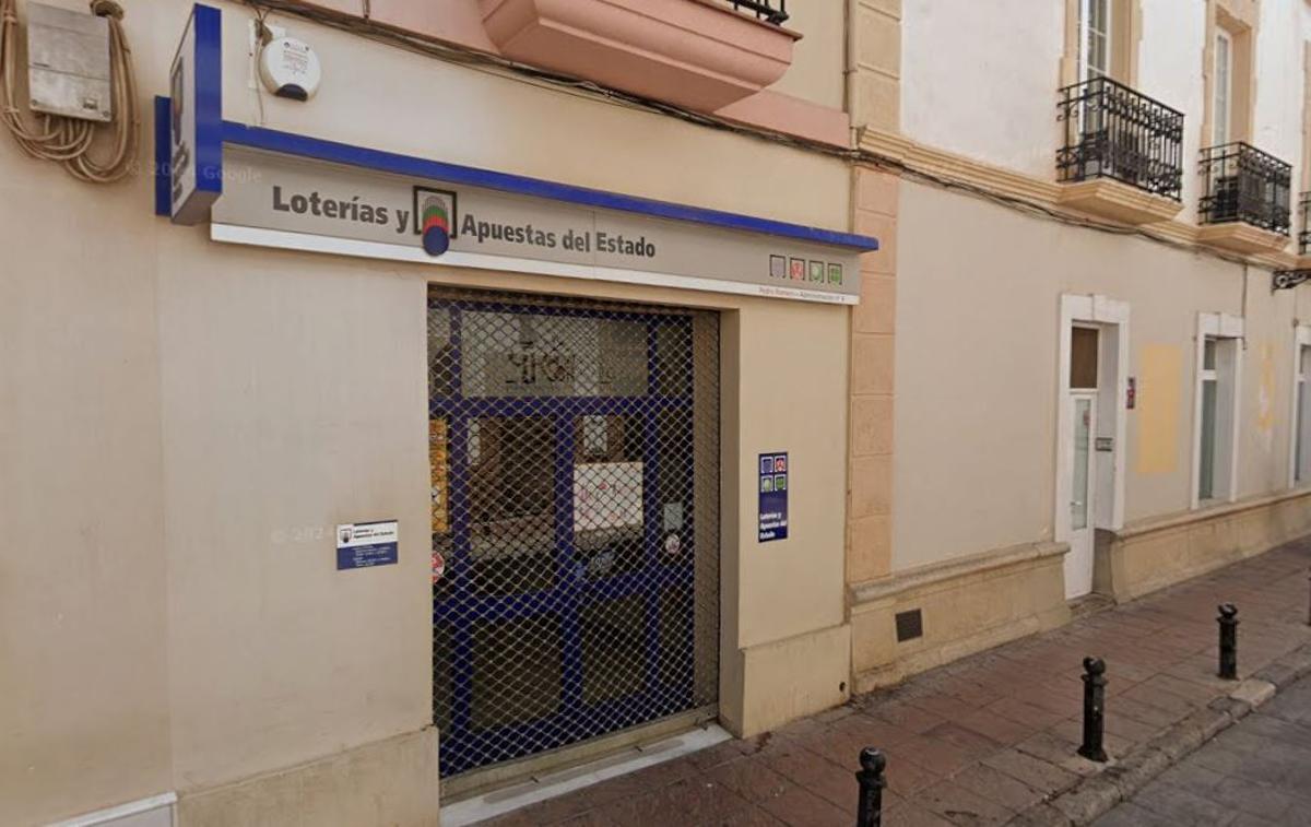 Administración de lotería donde se ha sellado el boleto premiado en Ronda.