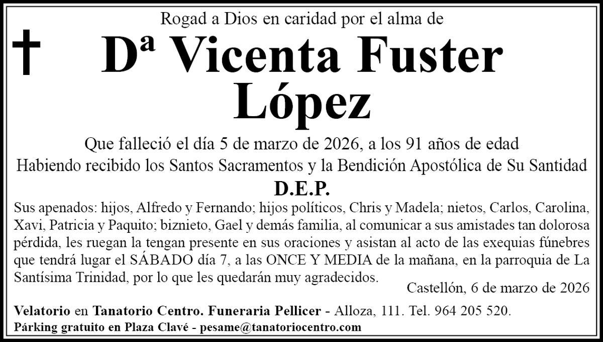 Dª Vicenta Fuster López
