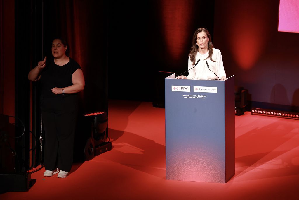 Las imágenes de la reina Letizia en el acto en Murcia por el Día Mundial de la Cruz Roja