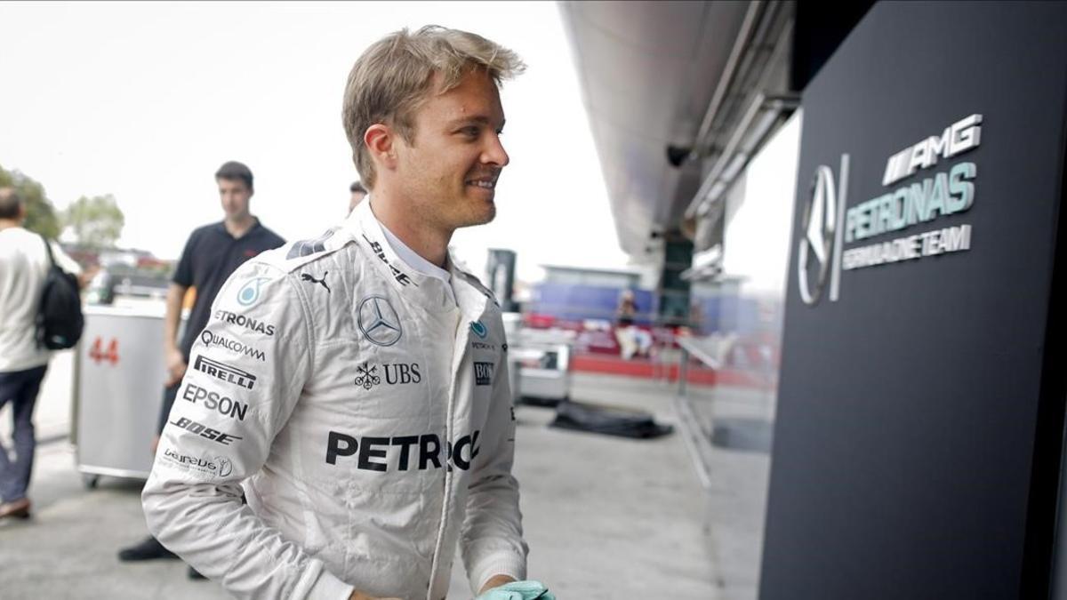 Rosberg, a su llegada a China