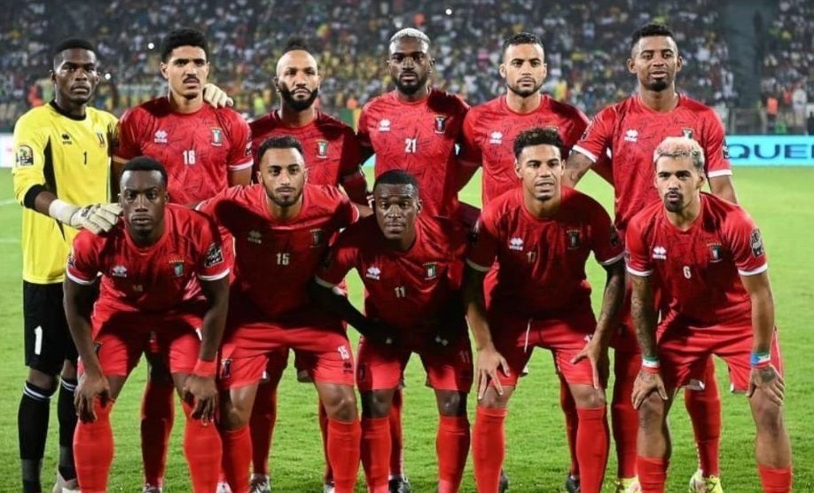 La selección de Guinea Ecuatorial, en la Copa de África.