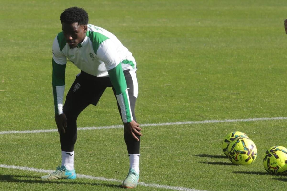 Adilson, en un entrenamiento celebrado en la Ciudad Deportiva.