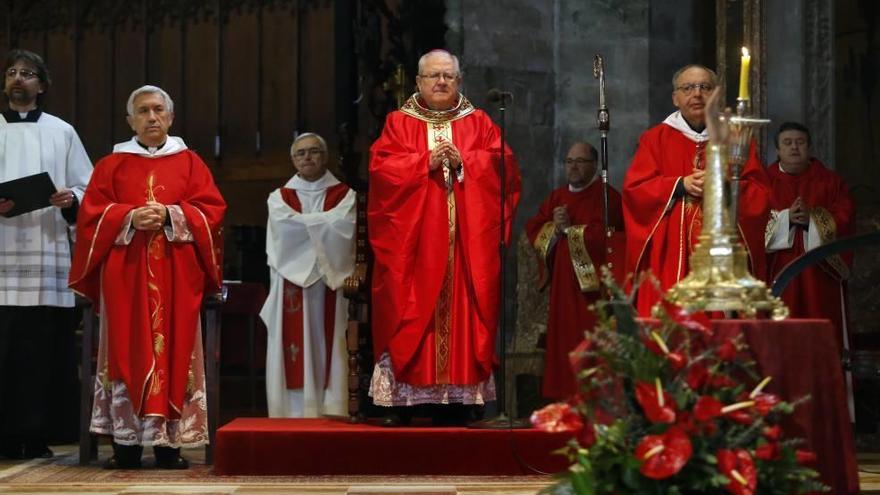 La misa de Sant Sebastià celebrada en la Seu el año pasado.