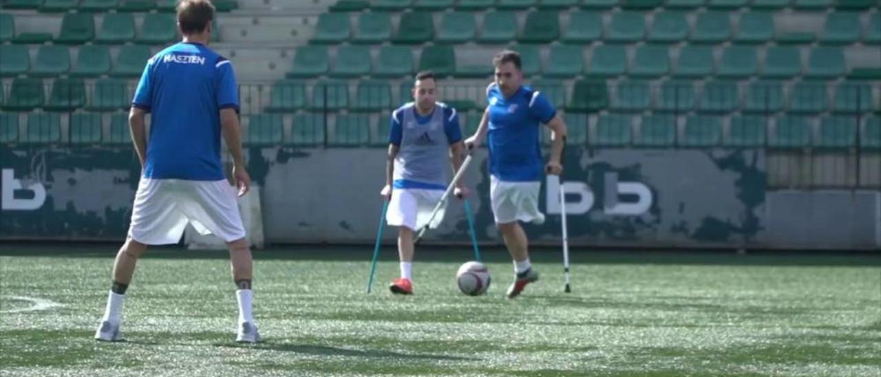 Así entrena el Haszten one Football: el equipo de amputados de la Zona Norte que cuenta con el asturiano Adrián Castro