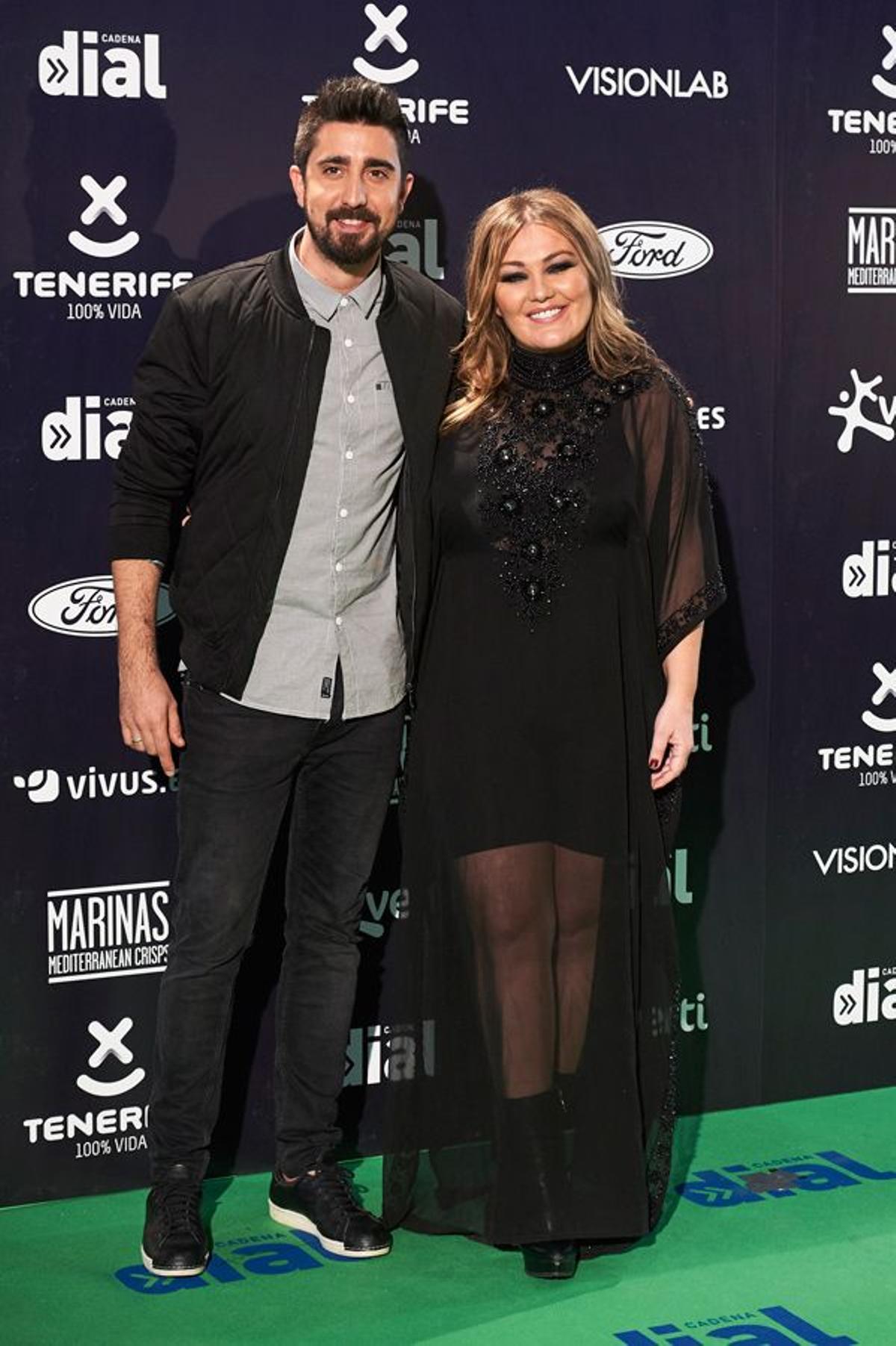 Alex Ubago y Amaia Montero en la gala de los premios Cadena Dial en Tenerife