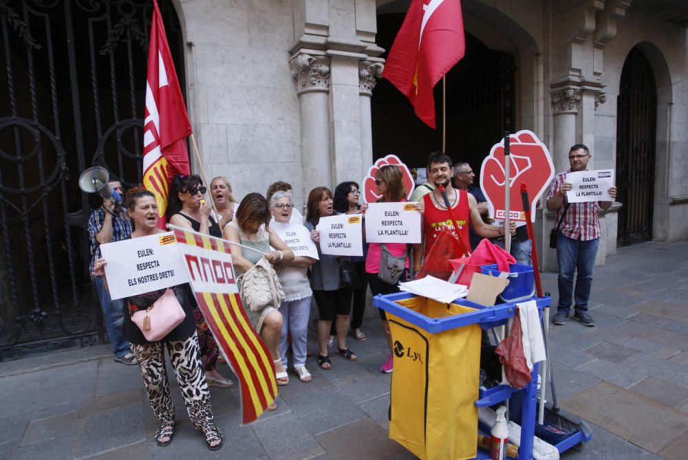 Protesta dels treballadors d''Eulen a Girona