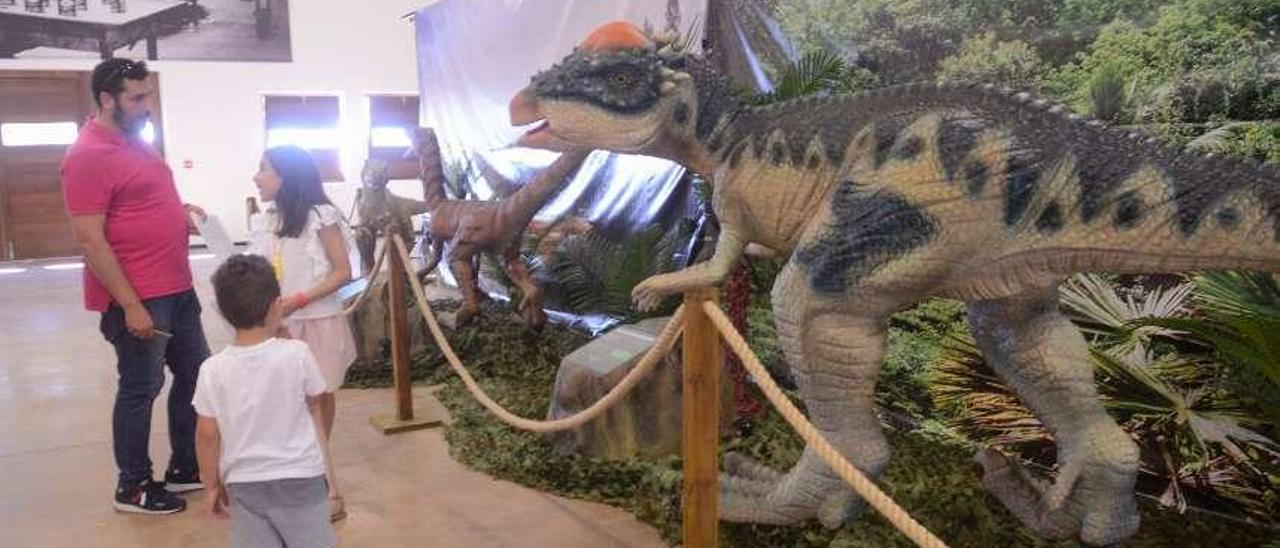 La exposición sobre dinosaurios incluye varias réplicas con movimiento.  // Noé Parga