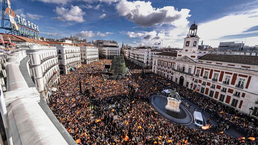 Manifestació contra l&#039;amnistia a Madrid, en fotos