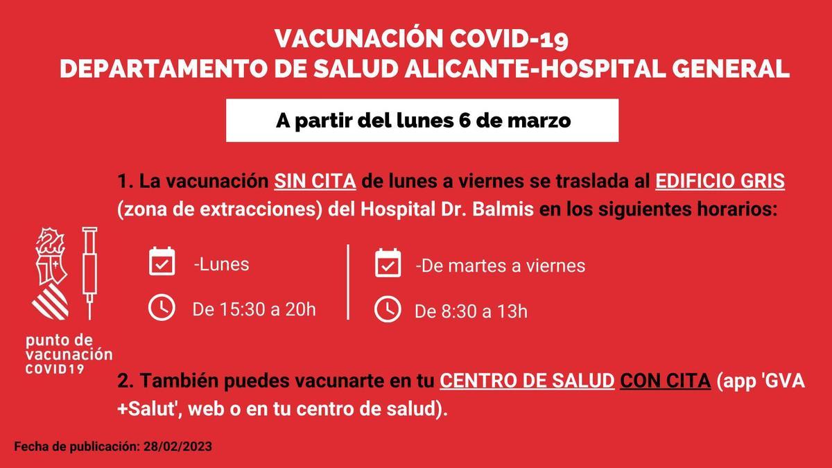 Vacunación contra el covid en el Hospital General de Alicante