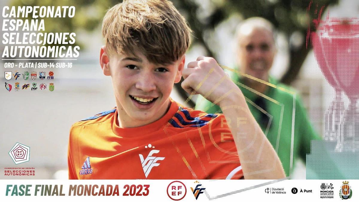 Cartel anunciador del Campeonato de España de Selecciones Autonómicas de fútbol Sub-14 y 16.