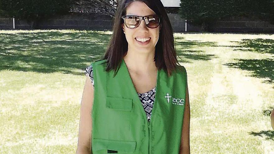 La psicóloga Lydia Sanz en una de las piscinas.